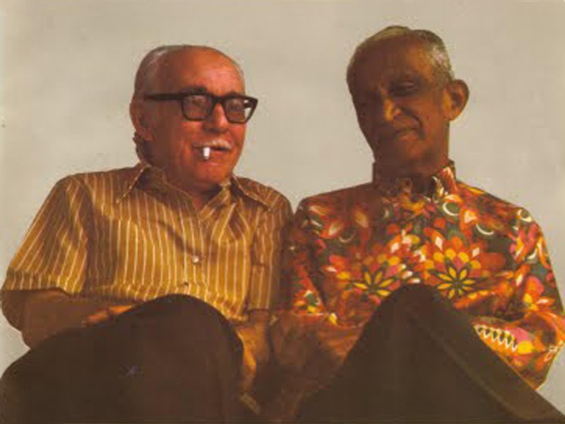 Capiba e Nelson Ferreira. Foto: Reprodução da capa do LP "Nova História da Música Popular Brasileira"