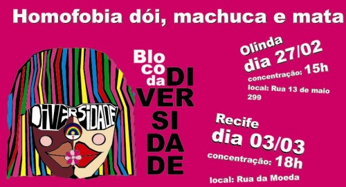 Bloco da diversidade 2011. Arte: Divulgação Bloco da diversidade 2011. Arte: Divulgação