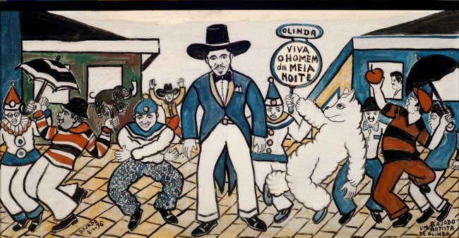 A arte de Bajado é uma homenagem para Olinda de onde retrata, sobretudo, o cotidiano e o carnaval com seus blocos e personagens como O Homem da Meia Noite, a Pitombeira e o Elefante.