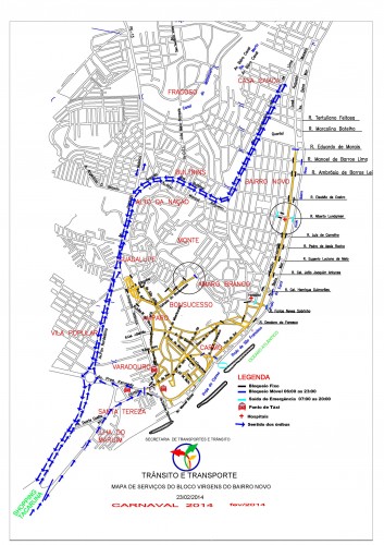 Mapa de serviços - Virgens do Bairro Novo 2014