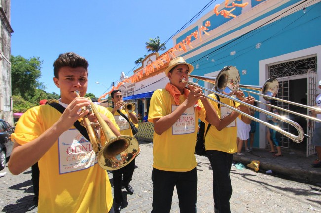 Orquestras percorrem os principais corredores de folia da cidade e animam os foliões. Foto: Luiz Fabiano/Pref.Olinda